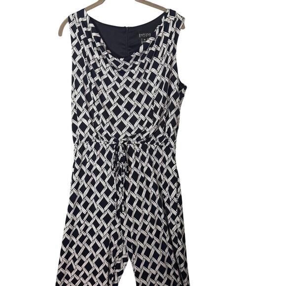 83. Enfocus Studio Sleeveless Jumpsuit – Size 14 - Adjustable Waist Navy Blue - Picture 2 of 5